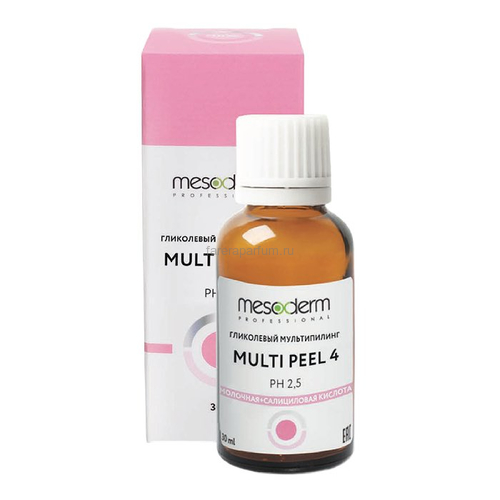 Mesoderm Multi Peel 4 Гликолевый мультипилинг с молочной и салициловой кислотой рН 2,0 30 мл.