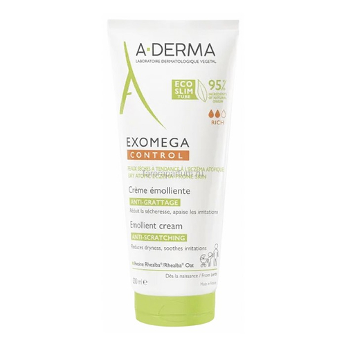 А-дерма Exomega Control Смягчающий крем для лица и тела 200 мл.