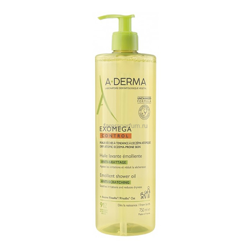 А-дерма Exomega Control Смягчающее масло для душа 750 мл., Средства: Масло, Обьём: 750 мл.