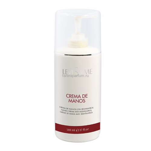 Levissime Hands Cream With Resveratrol Крем для рук с ресвератролом 500 мл., Средства: Крем, Обьём: 500 мл.