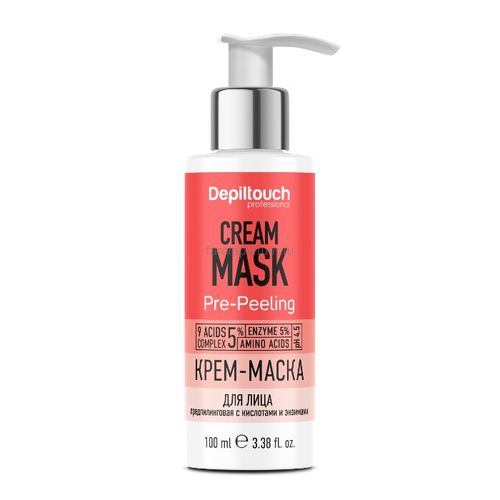 Depiltouch Крем-маска для лица предпилинговая с кислотами и энзимами 100 мл.