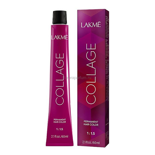 Lakme Collage Крем-краска для волос 60 мл., Средства: Крем-краска, Цвет: 1/00 черный 