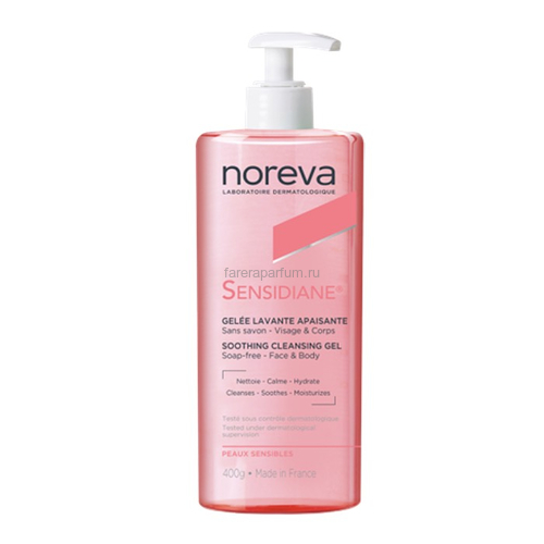 Noreva Сенсидиан Смягчающий очищающий гель для лица и тела 400 мл., Средства: Гель, Обьём: 400 мл.