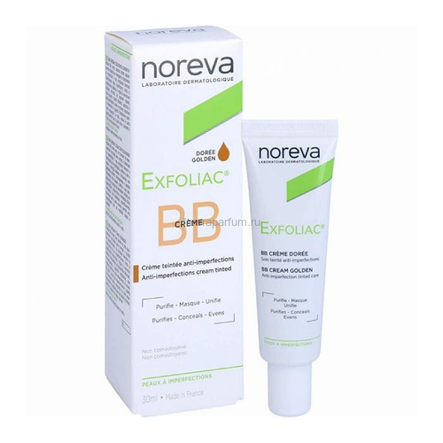 Noreva Эксфолиак ВВ крем для проблемной кожи (золотистый) 30 мл.