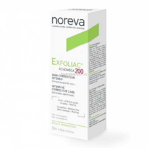 Noreva Эксфолиак Интенсивный корректирующий крем Акномега 200 30 мл. Noreva Эксфолиак Интенсивный корректирующий крем Акномега 200 30 мл.