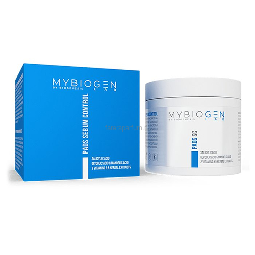 MyBiogen Pads Sebum Control Пэды себорегулирующие 30 шт., Средства: Пилинг, Обьём: 30 шт.