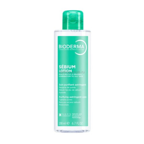 Bioderma Себиум Лосьон для сужения пор для жирной и комбинированной кожи 200 мл.