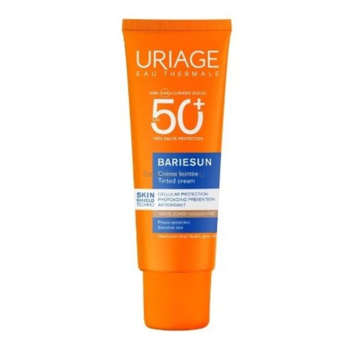 Uriage Барьесан SPF50+ Тональный крем золотистый оттенок 50 мл., Средства: Крем, Тон: золотистый