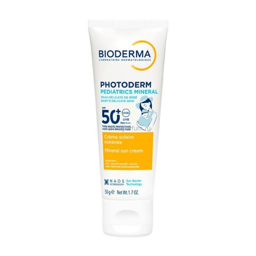 Bioderma Фотодерм Pediatrics Mineral SPF50+ Солнцезащитный детский крем для лица и тела 50 мл.
