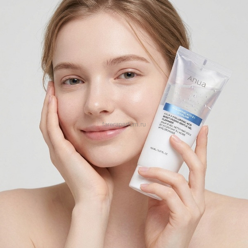 Anua 8 Hyaluronic Acid Moisturizing Gentle gel Очищающий гель для лица 150 мл., изображение 4