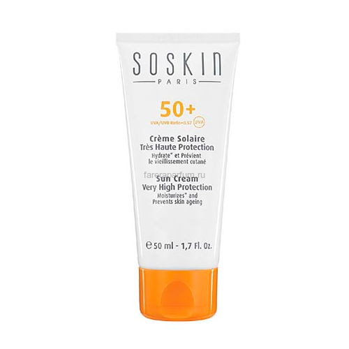 Soskin Sun cream very high protection - tinted 02 Крем высокой степени защиты с тональным эффектом SPF50+ Тон 2 50 мл.