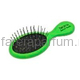 Harizma Щётка для волос массажная овальная Rainbow малая зеленая